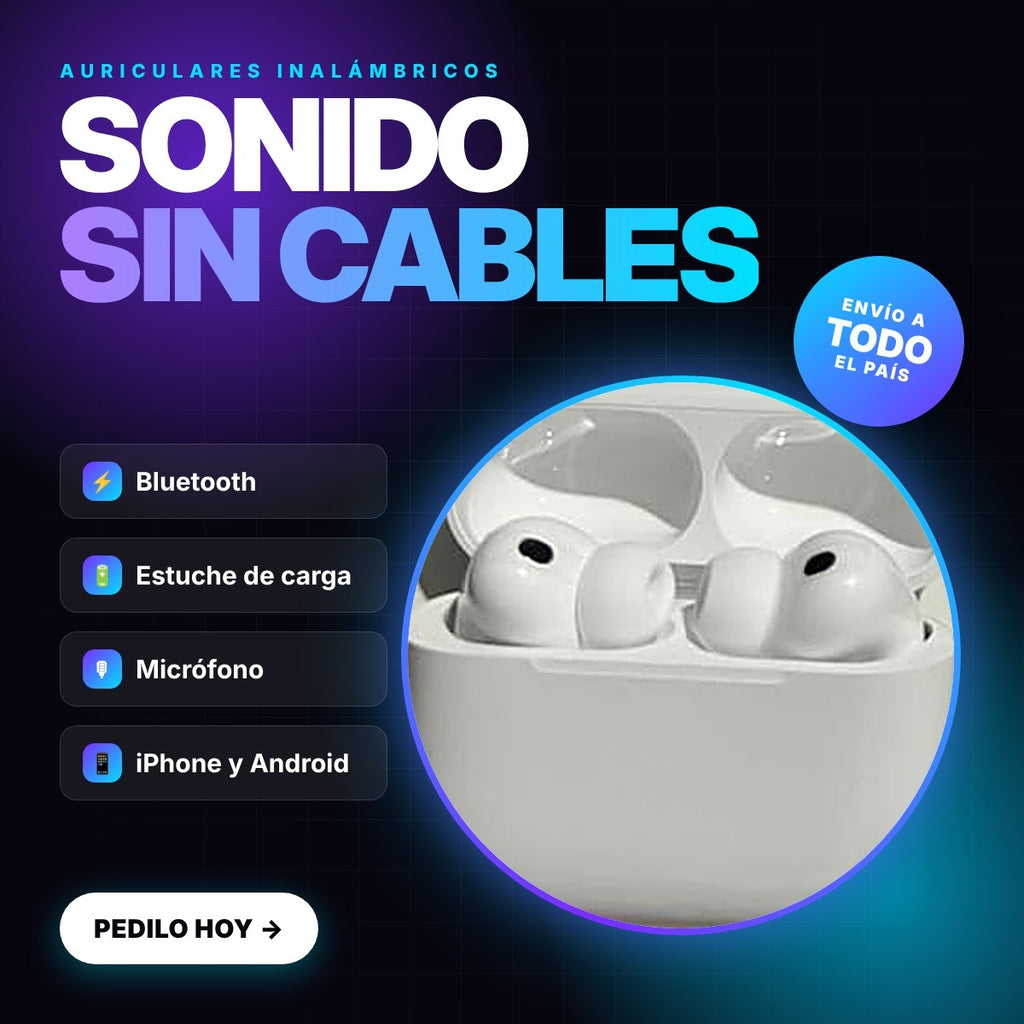 Auriculares Inalámbricos Bluetooth con Estuche de Carga